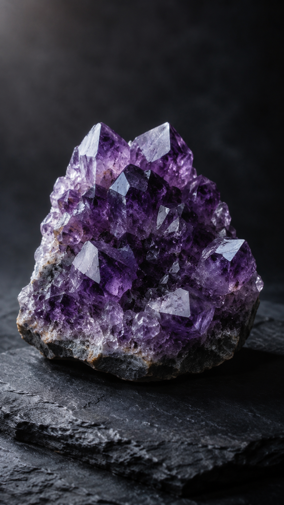 Pointe d'améthyste violette, géode d'Uruguay